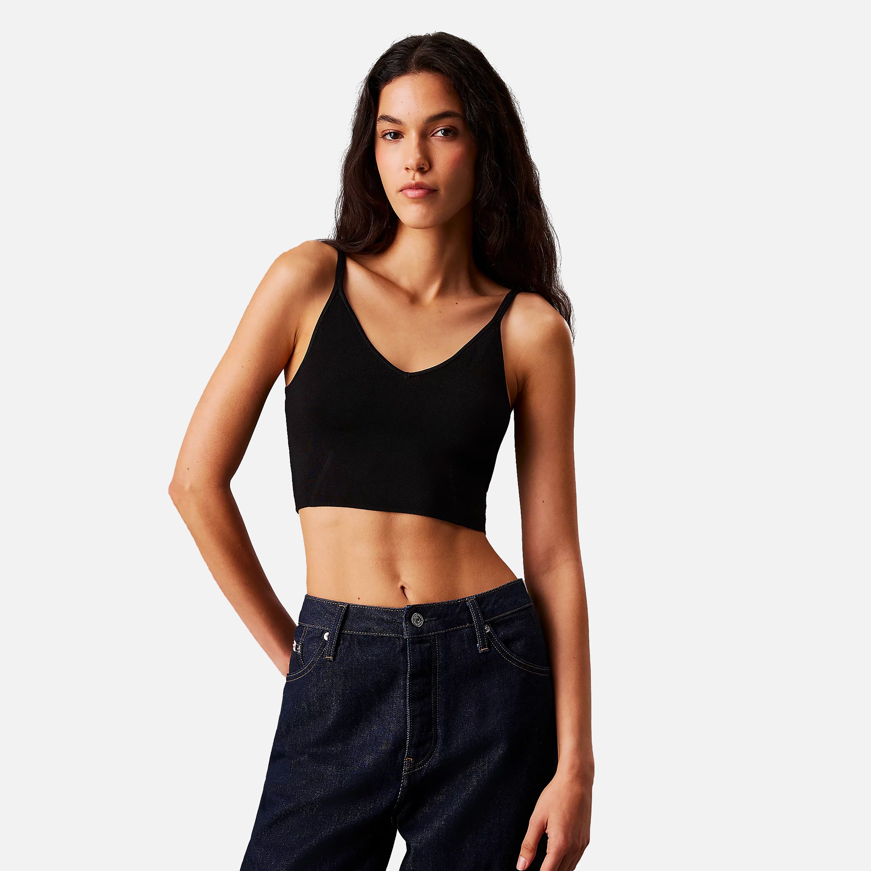 CALVIN JEANS MAGLIONE RAYON SWEATER BRALET