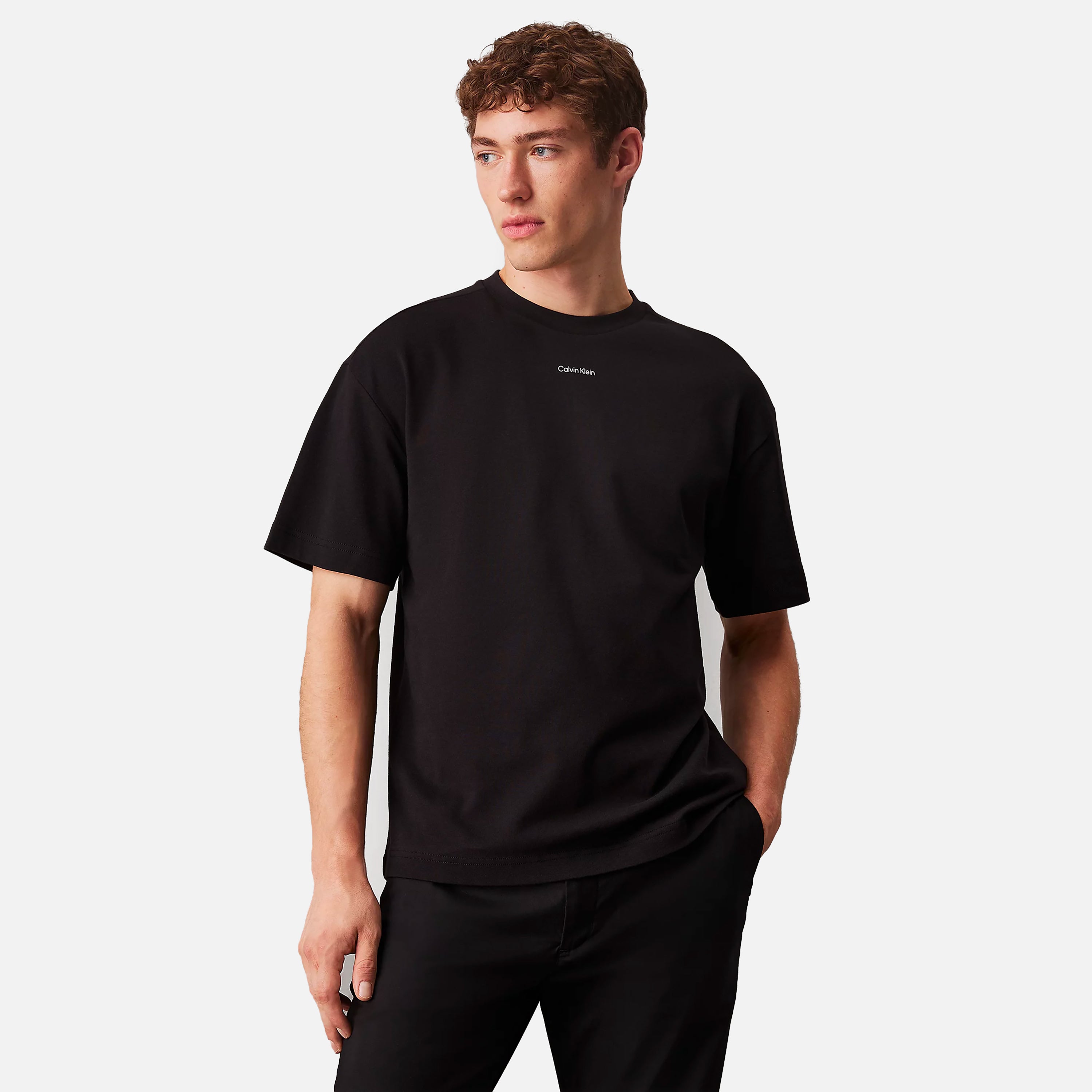 CALVIN KLEIN T-SHIRT NANO LOGO INTERLOCK