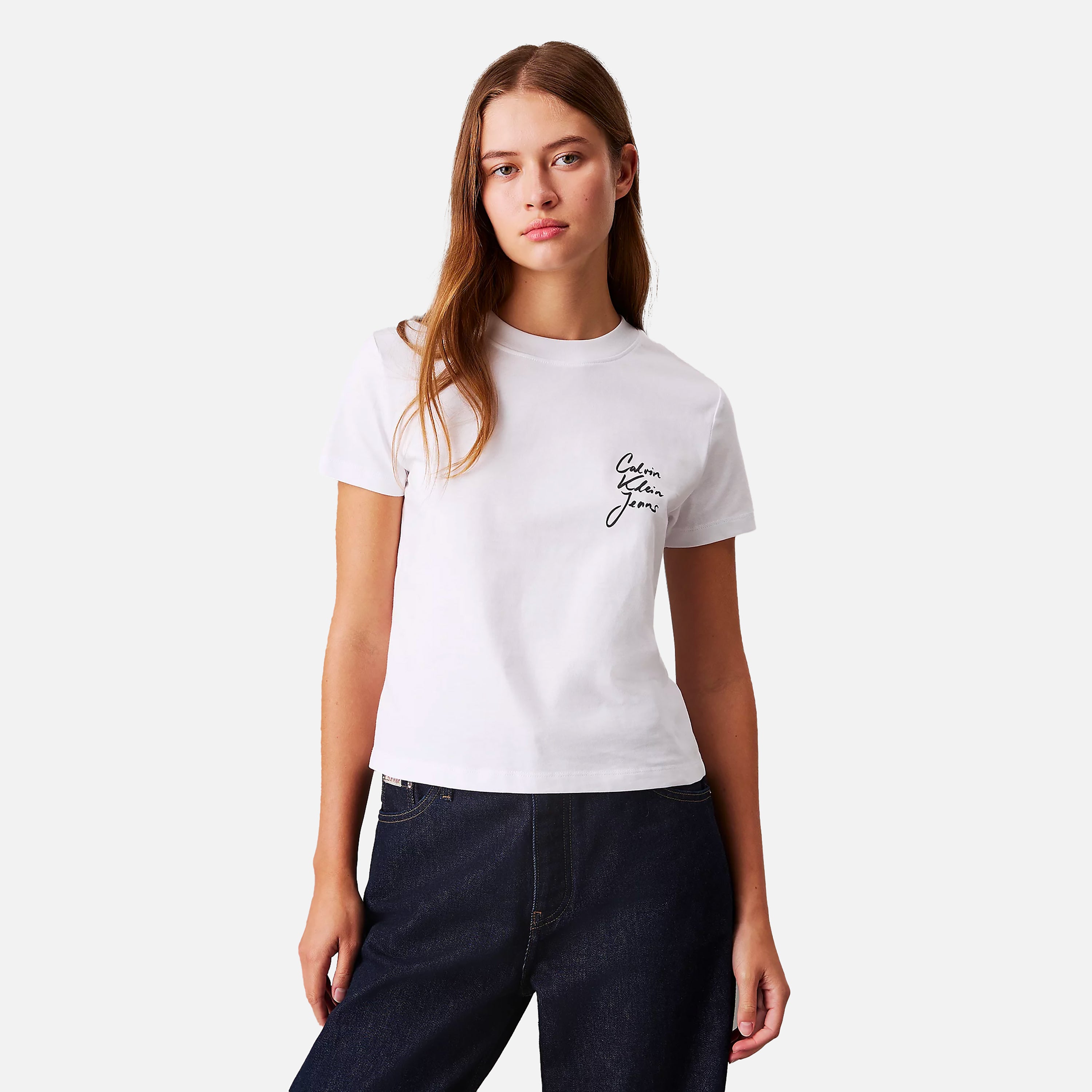 CALVIN JEANS T-SHIRT SCRIPT INSTITUTIONAL