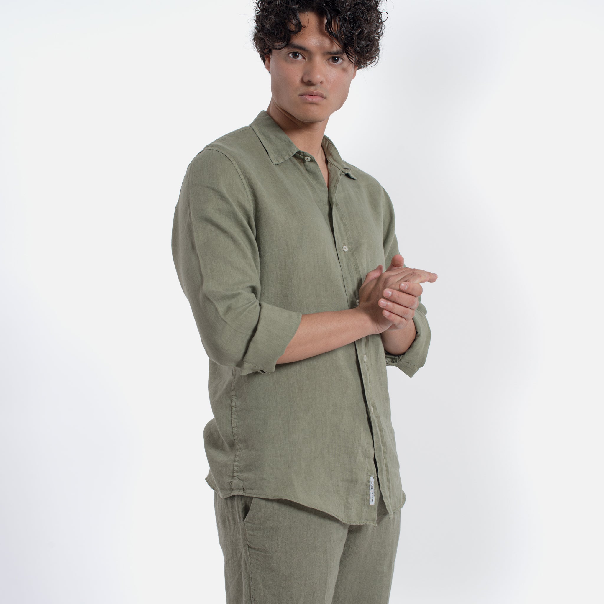 ACANFORA LINEN SHIRT ITALIAN COLLAR