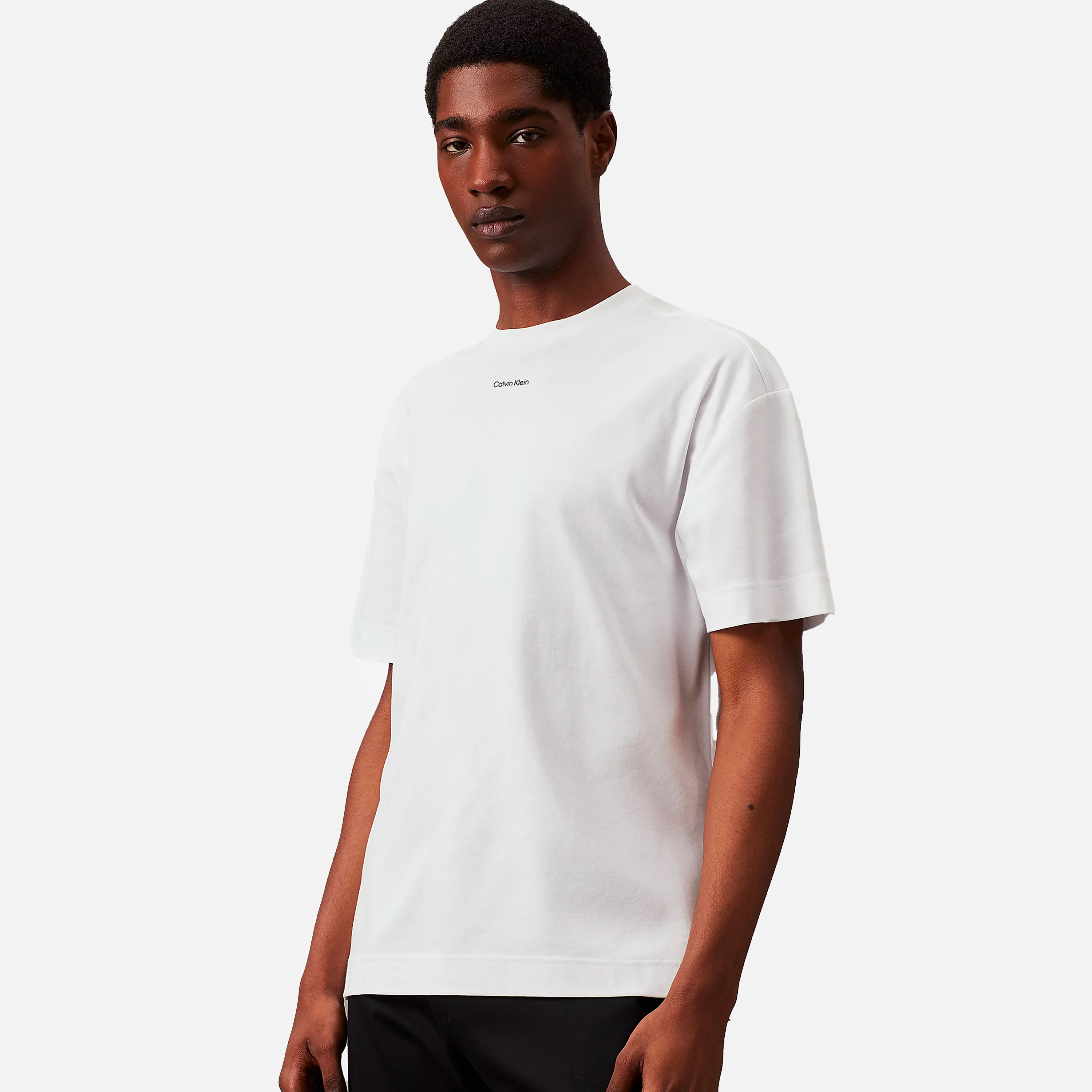 CALVIN KLEIN T-SHIRT NANO LOGO INTERLOCK