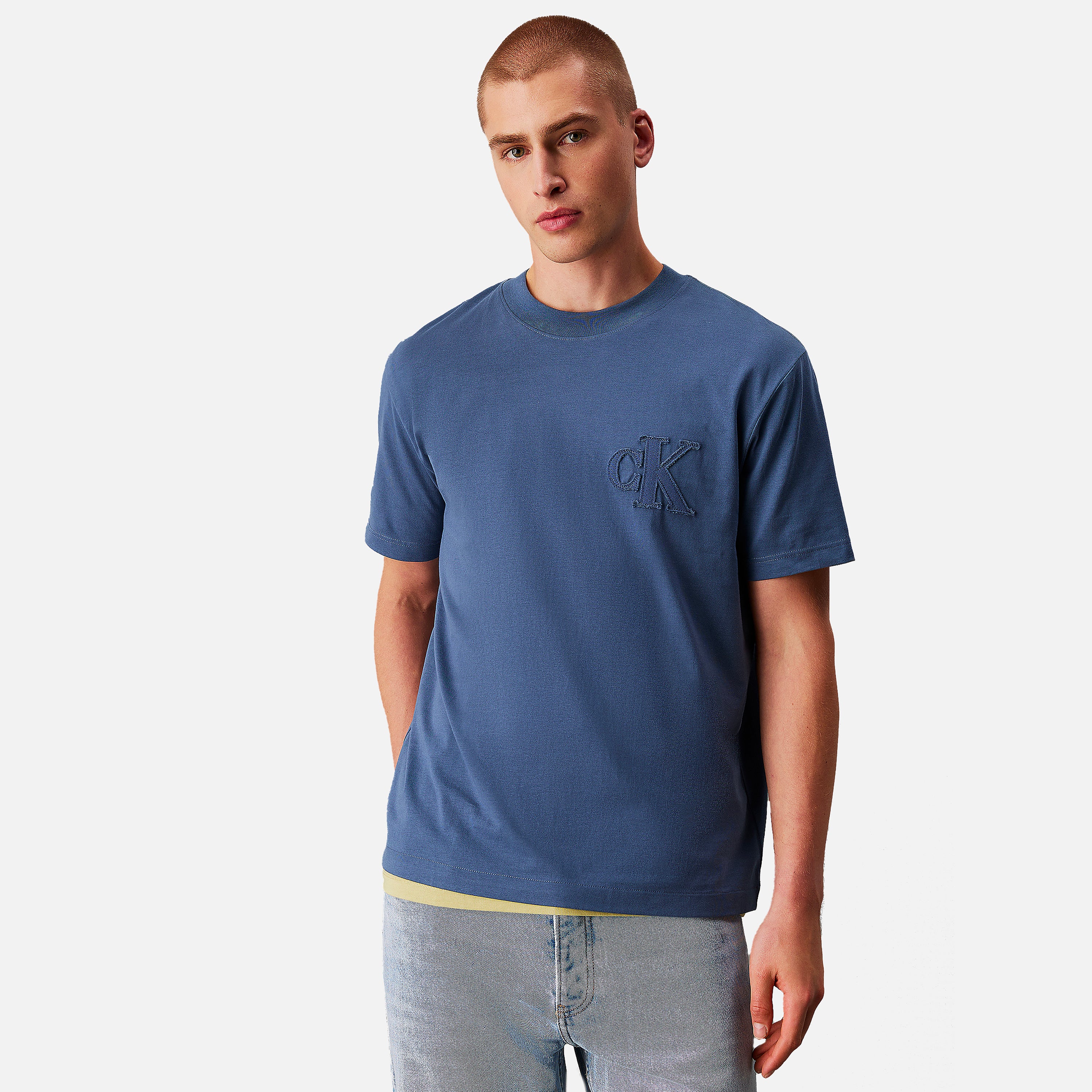 CALVIN JEANS T-SHIRT CK APPLIQUE TEE