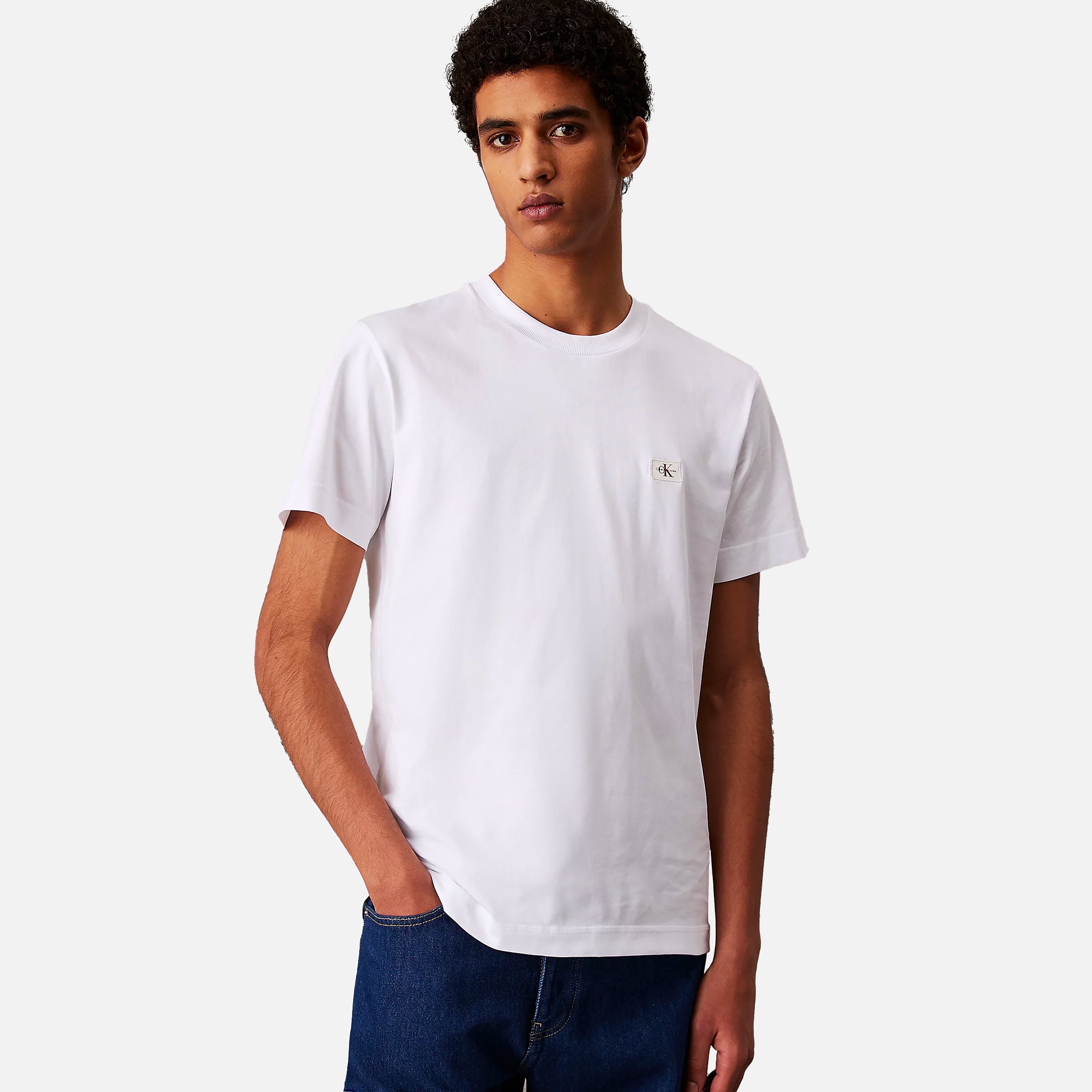 CALVIN JEANS T-SHIRT WOVEN LABEL REGULAR