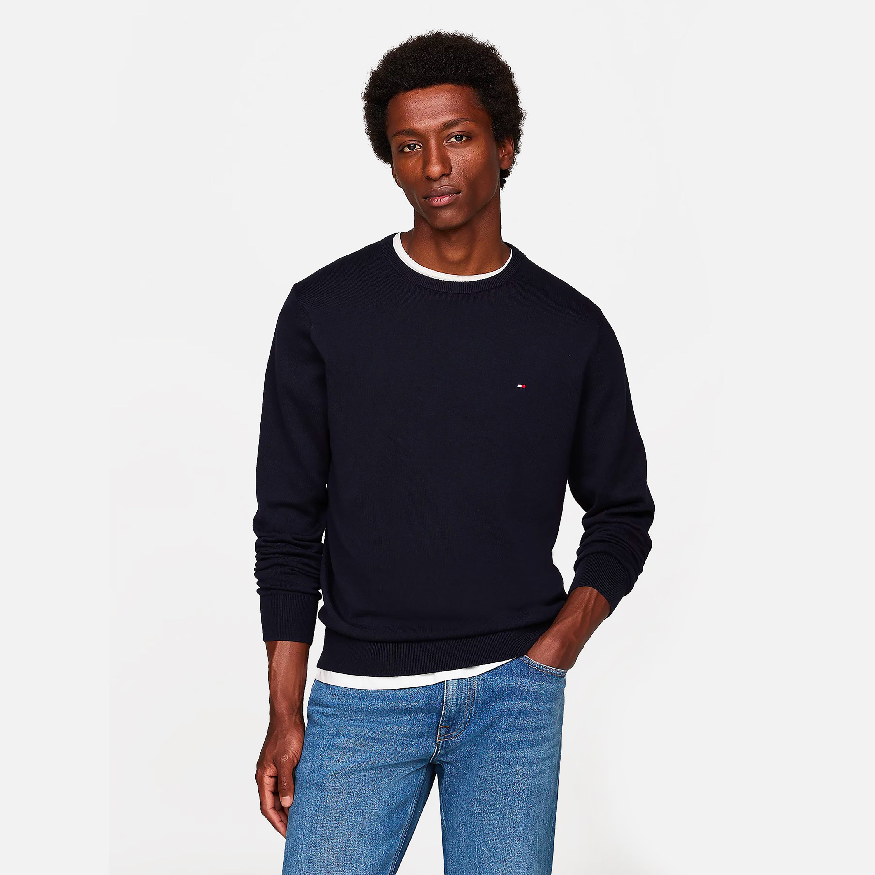 TOMMY HILFIGER MAGLIONE CORE ESSENTIAL COTTO