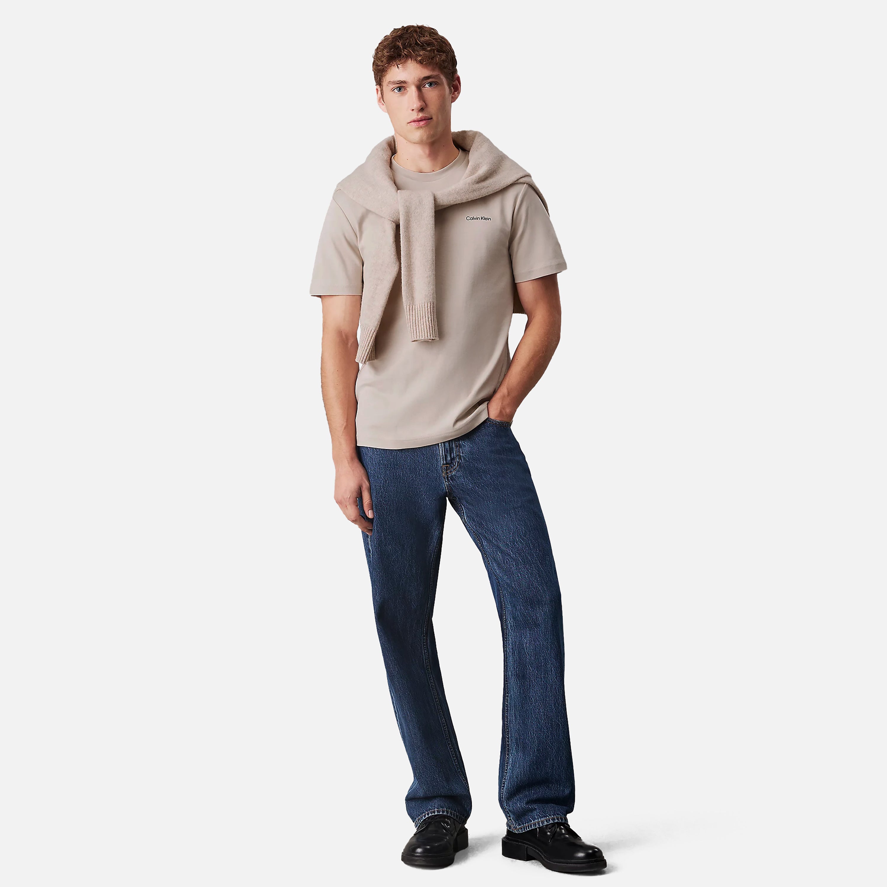 CALVIN KLEIN T-SHIRT MICRO LOGO INTERLOCK