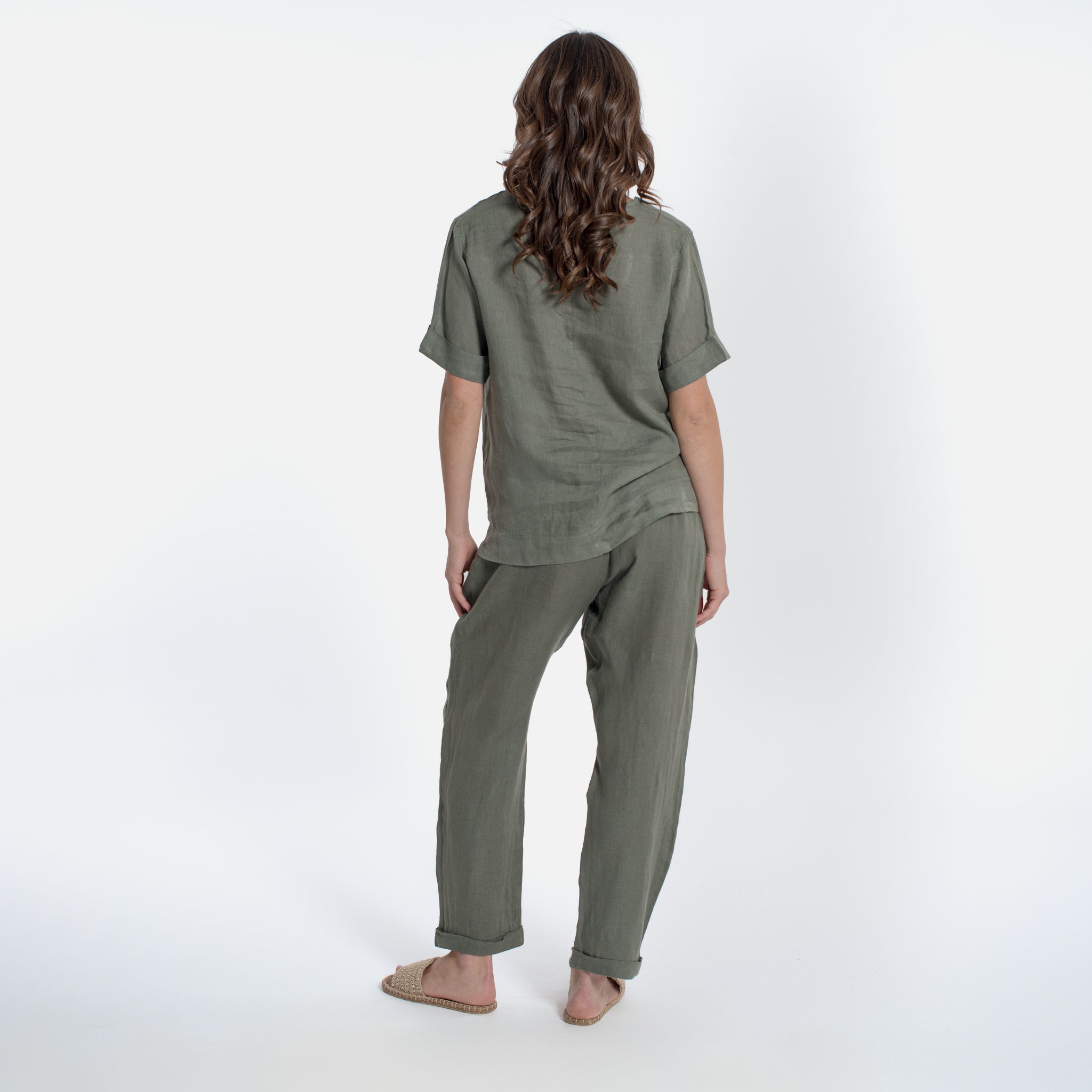 ACANPHORA LINEN TROUSERS