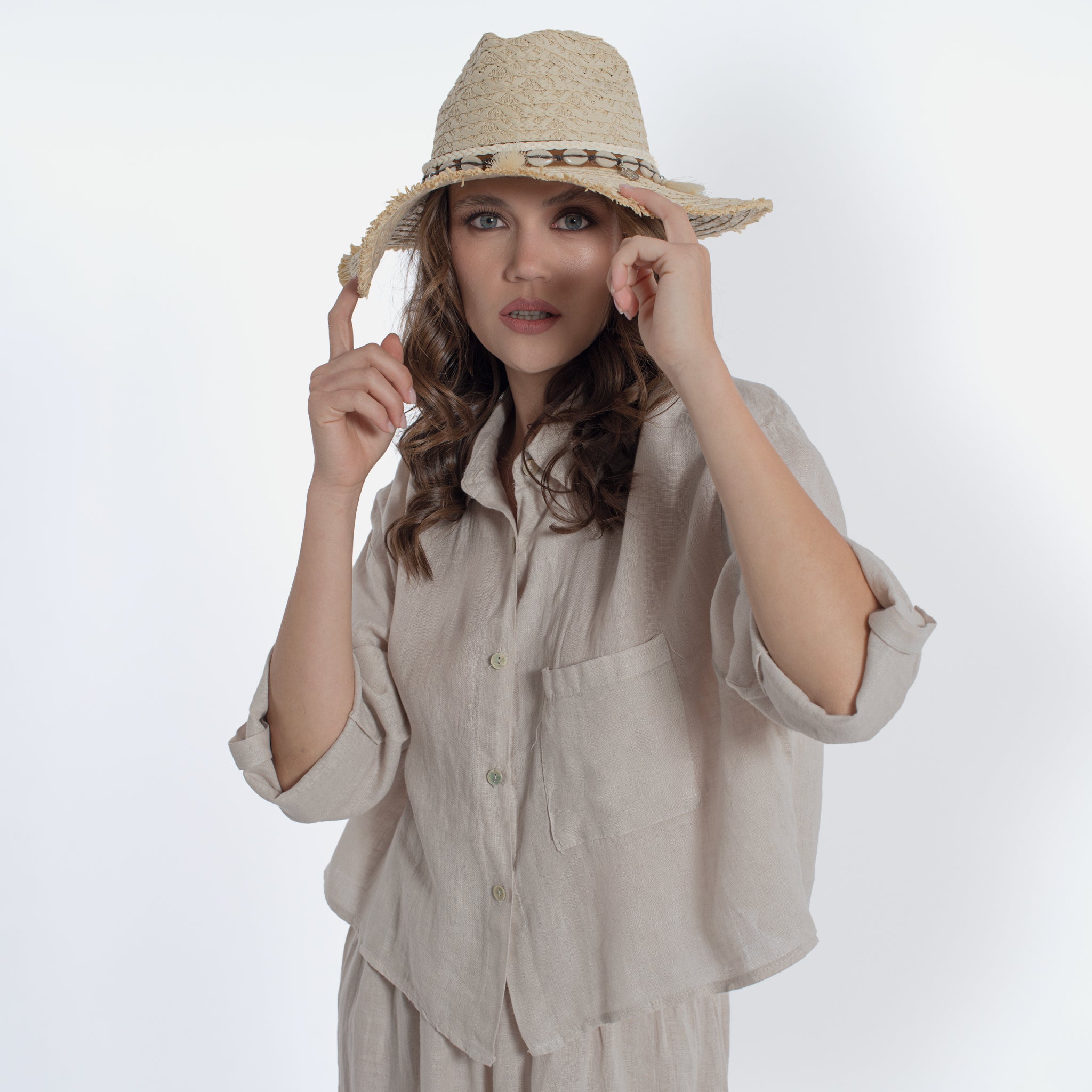 ACANFORA SHORT LINEN SHIRT