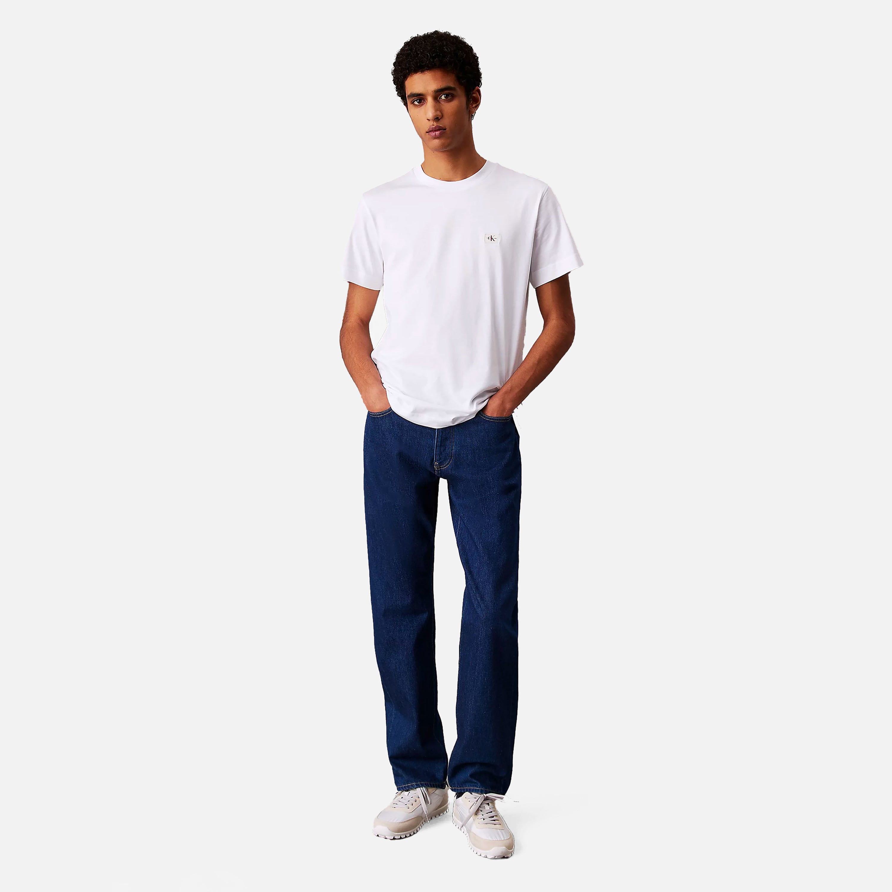 CALVIN JEANS T-SHIRT WOVEN LABEL REGULAR