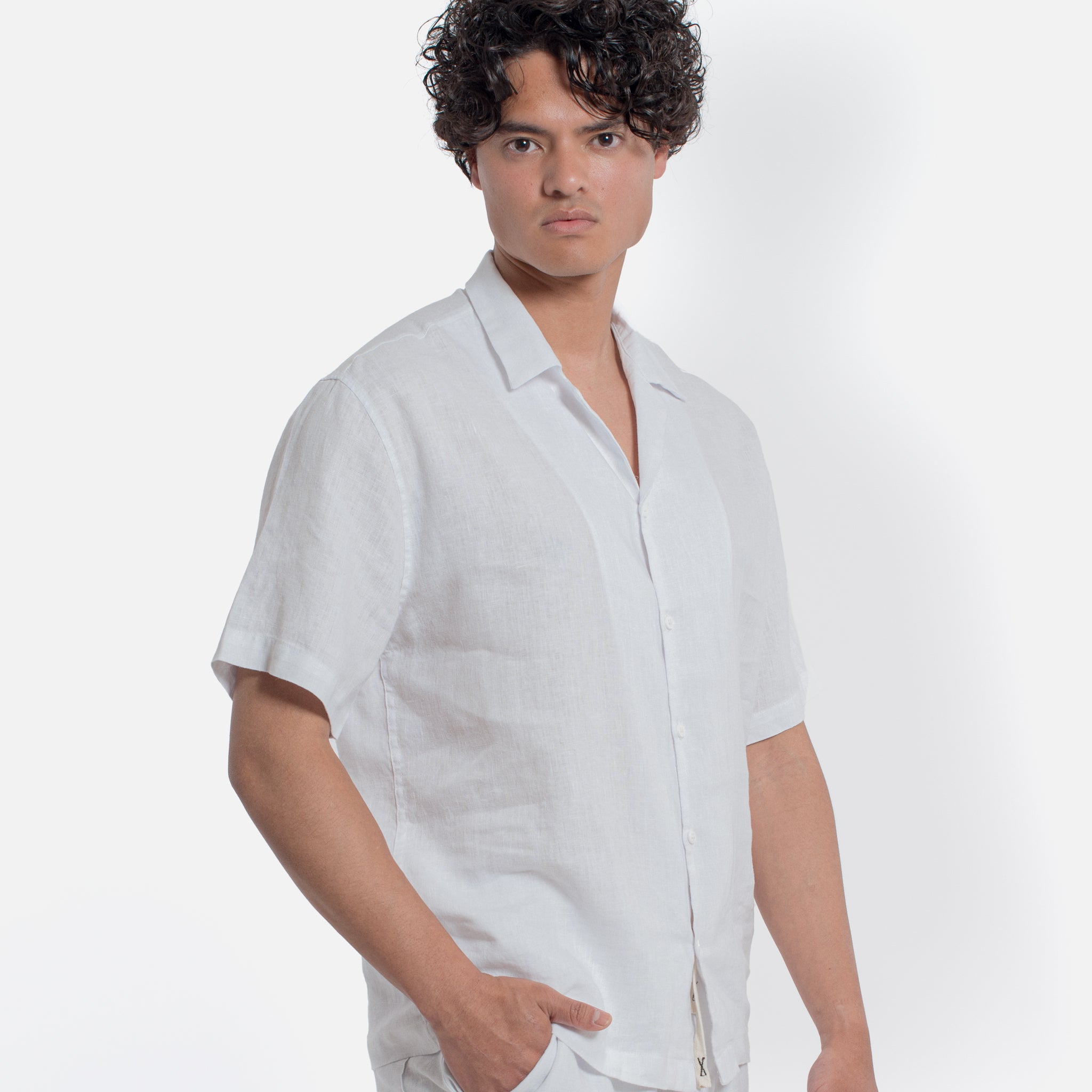 ACANFORA LINEN SHIRT ITALIAN COLLAR