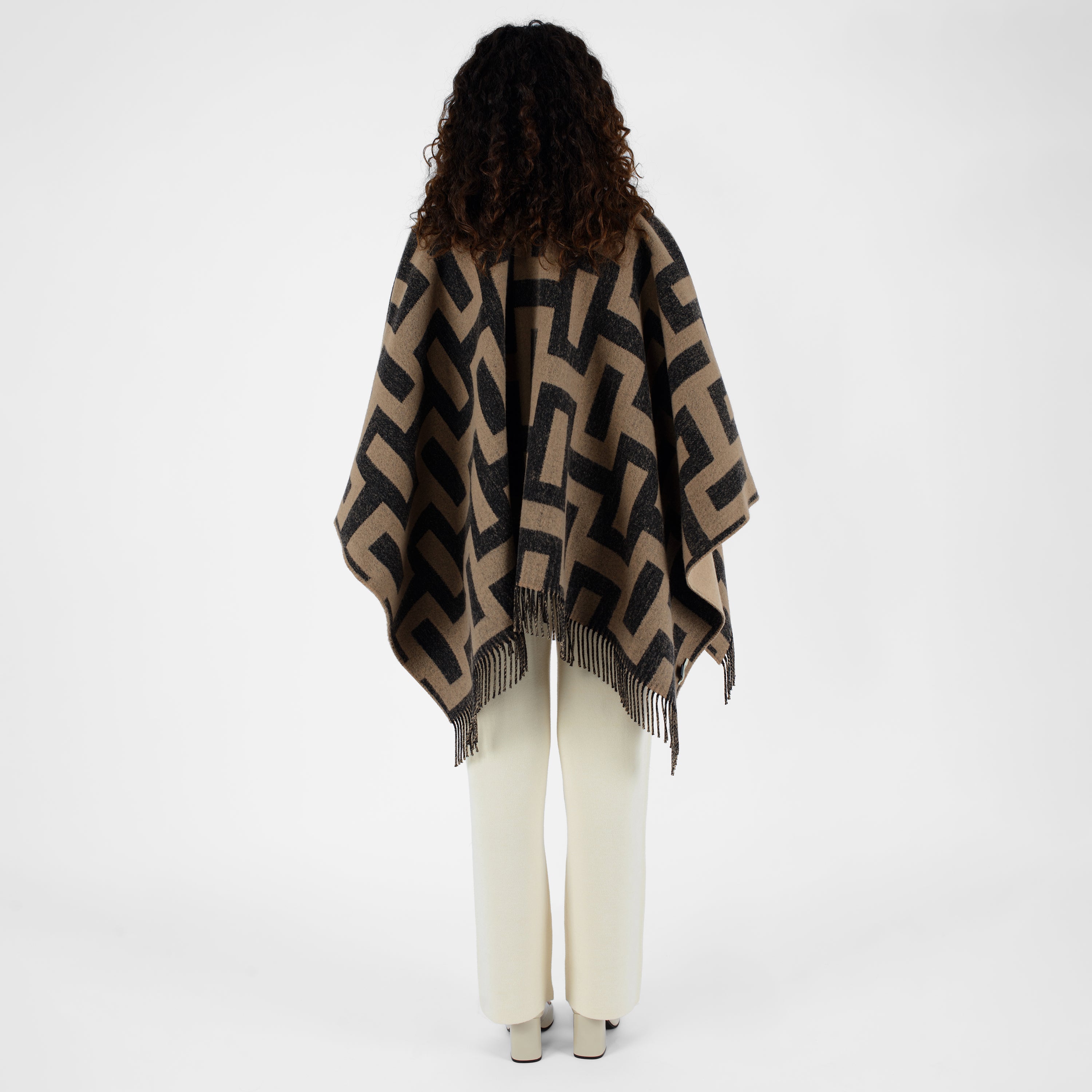 ACANFORA JACQUARD WOOL CAPE