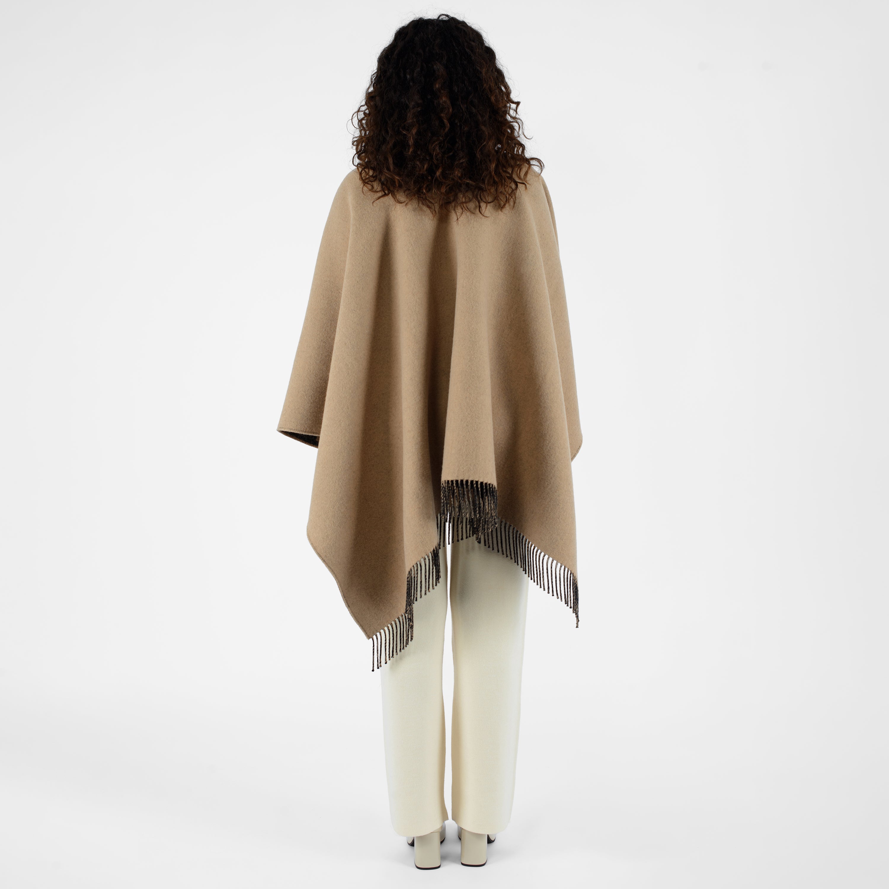 ACANFORA JACQUARD WOOL CAPE